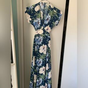 DRA Los Angeles tropical maxi dress XS
